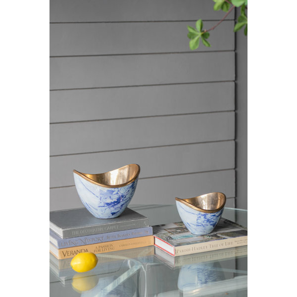 Mercer41 Gloriane Aluminum Decorative Bowl Set of 2 Wayfair